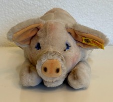 Vintage Steiff Cosy Pig Plush Toy EAN 5415/28 With Button/Ear Tag EUC