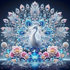 Diamond Painting Kits for Adults, Peacock 5D DIY Diamond Art Kits Full Drill Dia