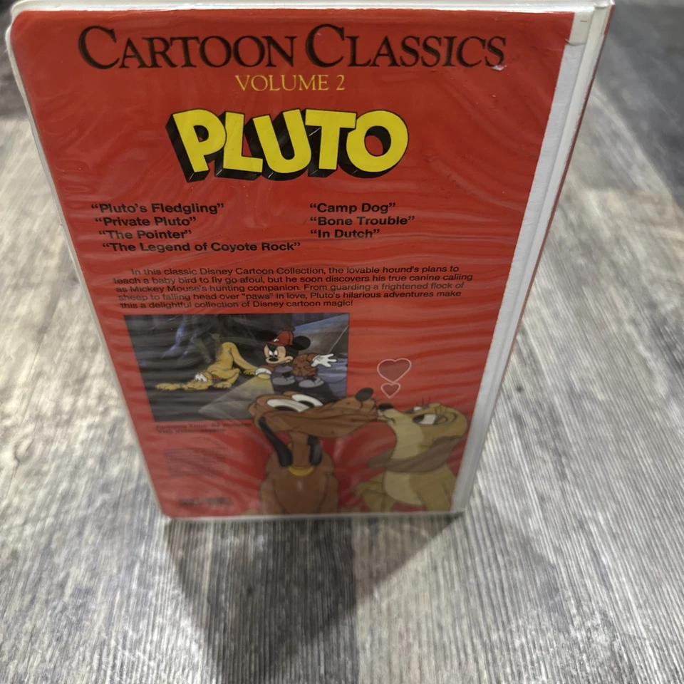 Walt Disney Beta VHS Home Video Cartoon Classic Pluto  Volume 2 - Image 2 of 3