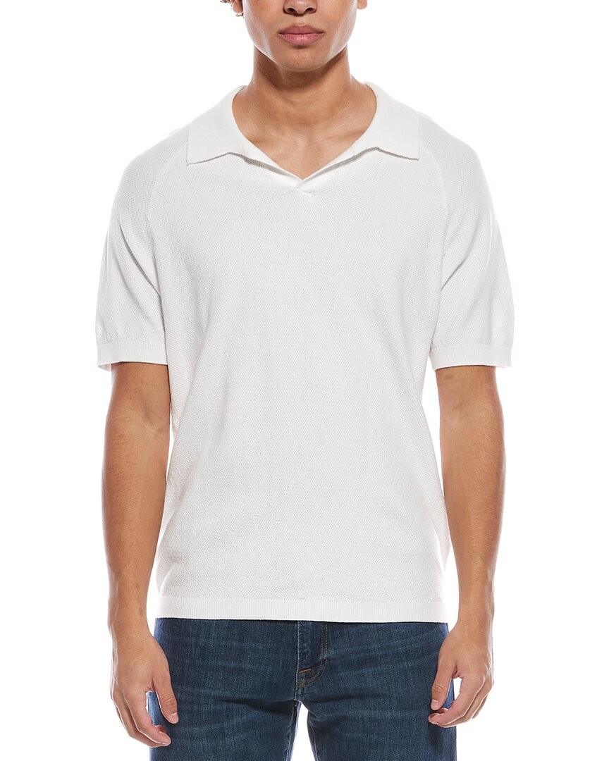 Weatherproof Vintage Textured Polo Shirt Mens White S 5190₽