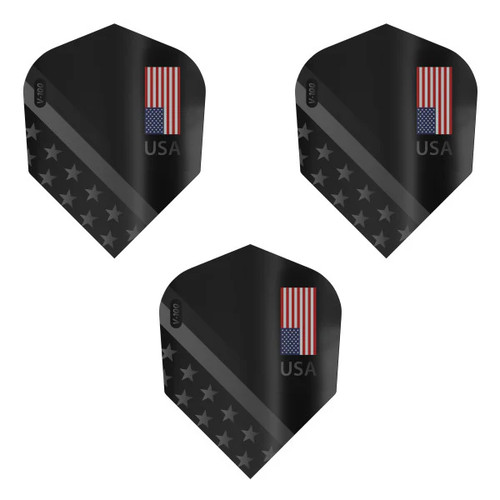 Viper V-100 Dart Flights Standard American Flag Monochrome USA - Picture 2 of 2