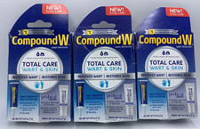 3PK Compound W Total Care Wart  Skin  1 Wart  1 Skin Tube Each  FAST SHIP