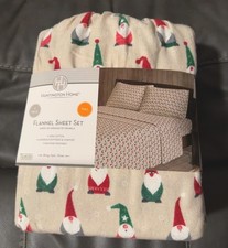 Huntington Home Full Size Gnome Flannel Sheet Set, NIP