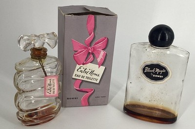 Antique Bombi New York Black Magic & Entre Nons Perfume Bottles Empty 1930s