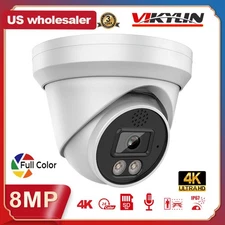 Vikylin 4K 8MP Security IP Camera PoE Mic 2-Way Audio Full Color CCTV Outdoor US