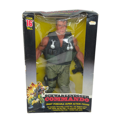VINTAGE 1985 16'' ARNOLD SCHWARZENEGGER COMMANDO POSEABLE SUPER ACTION FIGURE