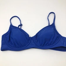 Athleta Kaimana Bikini Swim Top Size 34 B/C Caspian Blue Underwire