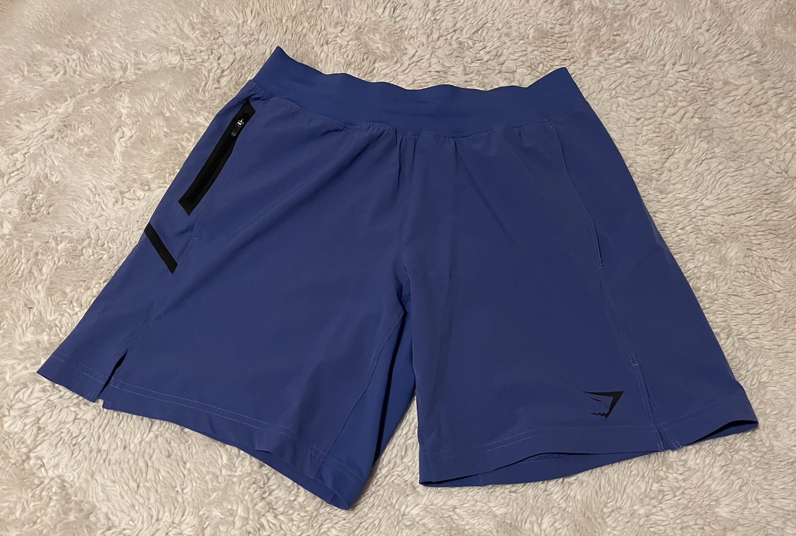 Gymshark Apex Perform Mens Shorts S Violet Pockets Drawstring Elastic Waist Logo