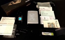 Sony WM-EX5 Cassette Walkman, with original box, silver finish. "Serviced,