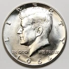1966 50c Kennedy 40% Silver Half Dollar Uncirculated - Blast White / Lustrous