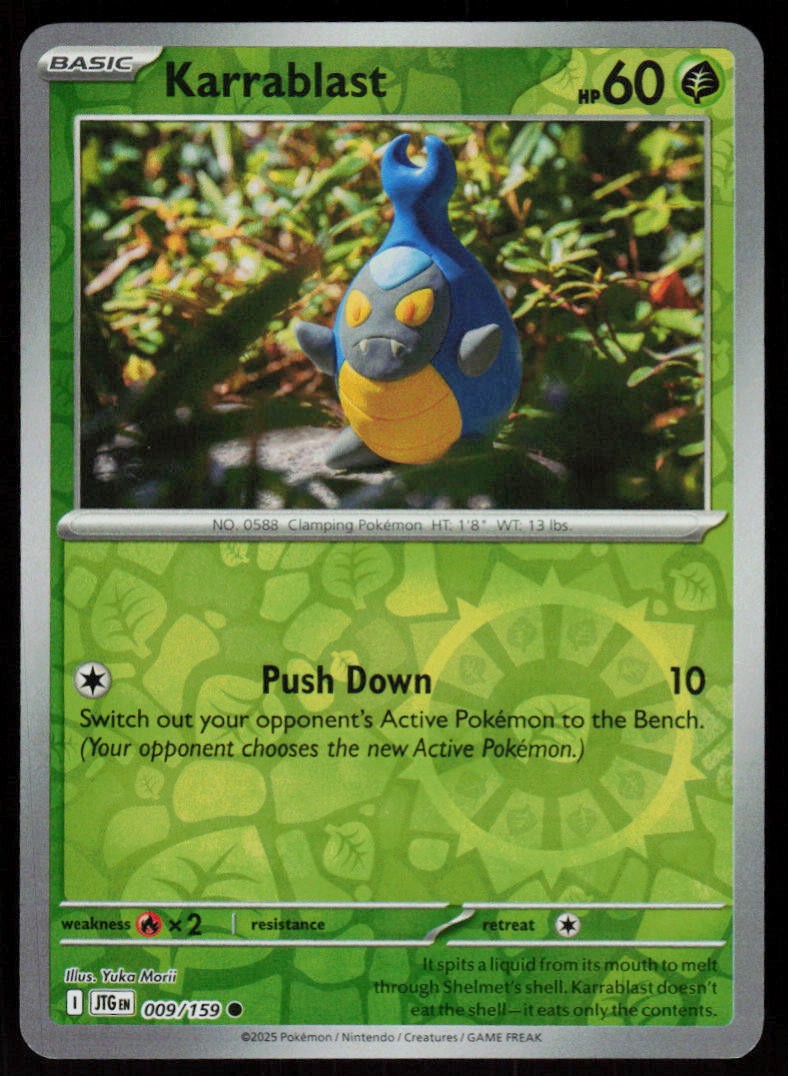 Karrablast 009/159 Common Journey Together Pokemon Reverse Holo Near Mint
