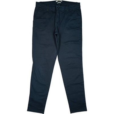 ESPRIT 38 L30 Jeans Hose d. blau Damen Chino Stretch Stoff Slim Leg mid Rise W30