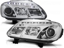 Scheinwerfer Set TFL Optik f&uuml;r VW Caddy BJ 03-09/10 / Touran BJ 02/03-10/06 Chro