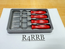 Snap-on Tools Usa New Red 4pc Mini Hard Grip Combo Screwdriver Set Sddx40ar Rare