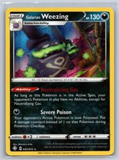 Galarian Weezing 042/072 Holo Rare Shining Fates Pokemon Near Mint