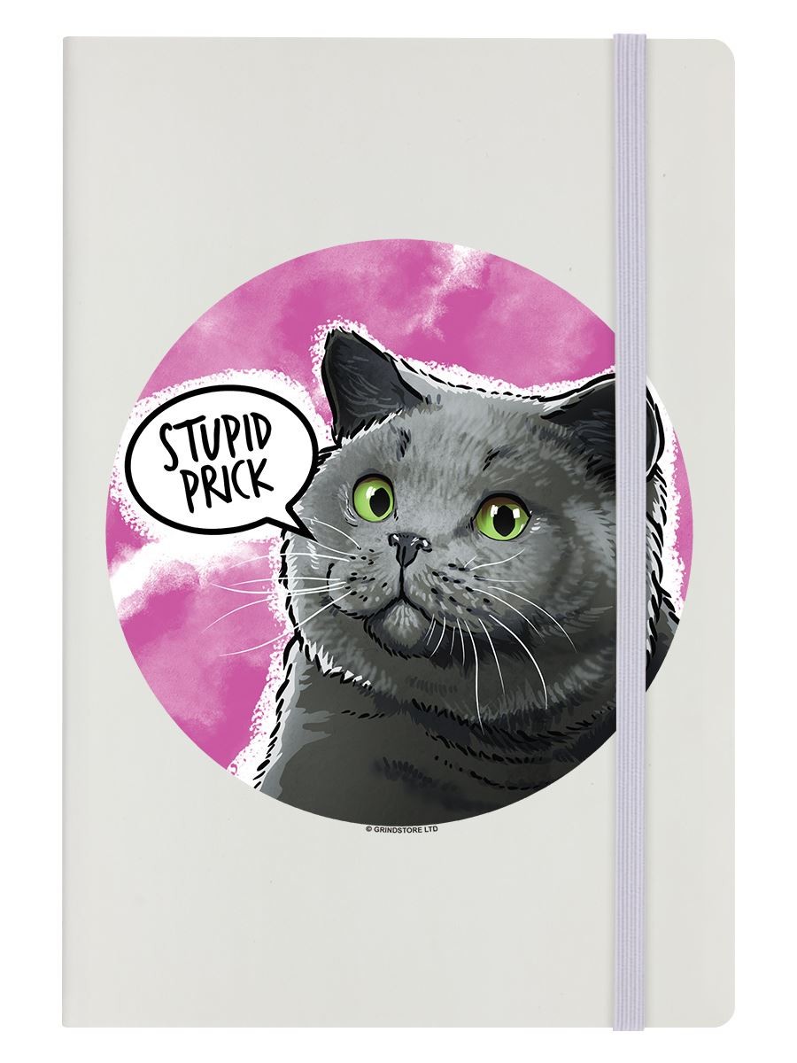 Cute But Abusive Stupid Pr*ck Cream A5 Hard Cover Notebook
