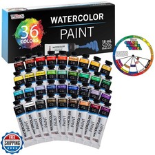 U.S. Art Supply 36-Color Water Colors Paint Set, 12ml Professiona