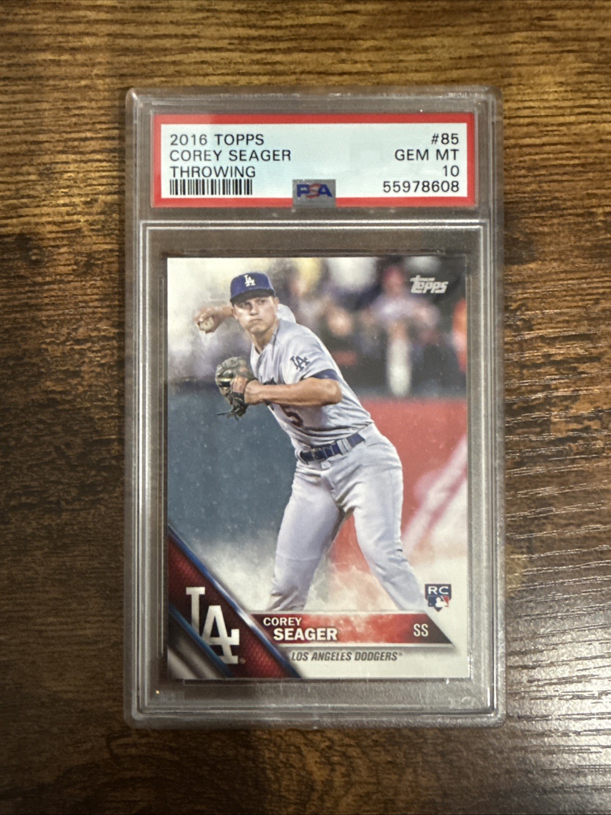 2016 Topps Corey Seager Rookie Throwing Variation SP #85 PSA 10 Gem Mint 🔥