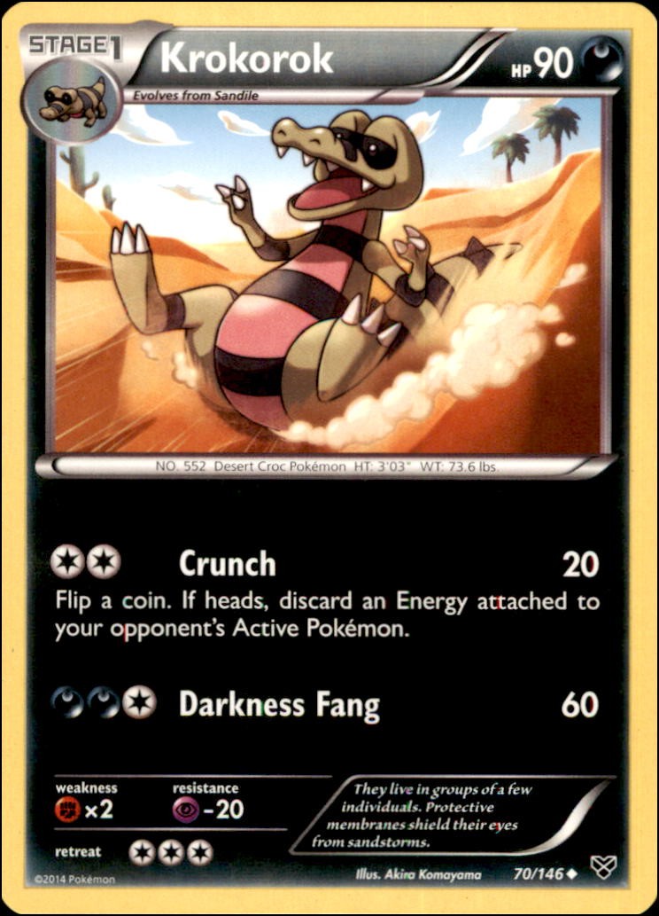 Pokemon - Krokorok #70/146 - XY Base Set Uncommon