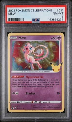 2021 POKEMON CELEBRATIONS #011 MEW PSA 8