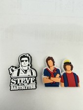 New Lot 2 Croc Shoe Charm Stranger Things, Steve/Dustin Charms