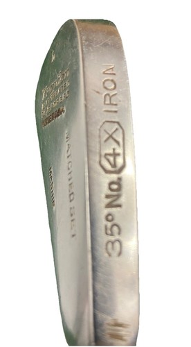 Kroydon Heat Treated No. 8 Forged Mashie 4 Iron 35* RH Hickory 36" Leather Grip - Picture 4 of 16