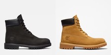 Timberland Men’s 6-Inch Premium Boots Wheat Nubuck & Black – Multiple Colors