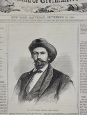 Harper's Weekly 9/24/1864  Late Confederate General John Morgan / Petersburg