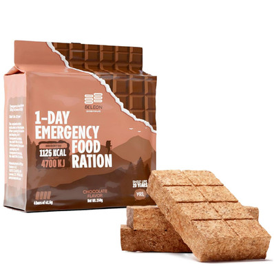 Chocolate High Energy Bar Biscuit 20-Year Shelf Life for Survival Emergency 