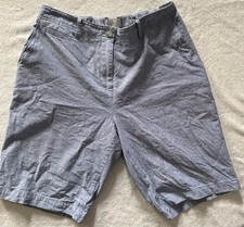Talbots Bermuda Shorts BD1024 Flat Front Blue Elastic Back Panel Women s Size 10