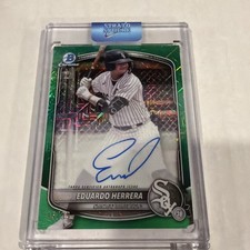 2025 Bowman Chrome Eduardo Herrera Green Mojo Refractor /99 #BMA-EH ~ Auto