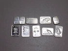 10 Lot Of 1 Gram Mixed Silver Bullion .999 Fine Silver 10g USA, Suisse, Animals