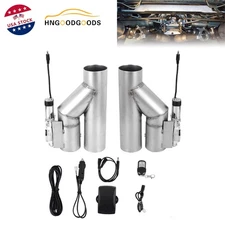 3''/3in Double Electric Exhaust Valve Y-Pipe Single-flap Control Motor w/ Remote