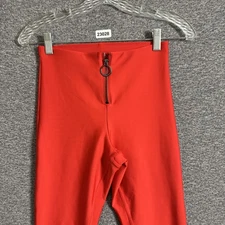 Alo Yoga Women's Size XS Red Zip Front High Waist Fast Activewear Leggings