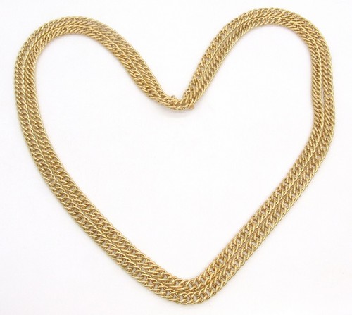 Curb Chain Flapper Necklace 7mm Wide 