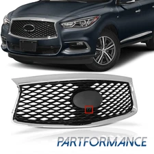 Bumper Upper Grille Grill W/ Camera Option For 2016-2020 Infiniti QX60 Chrome