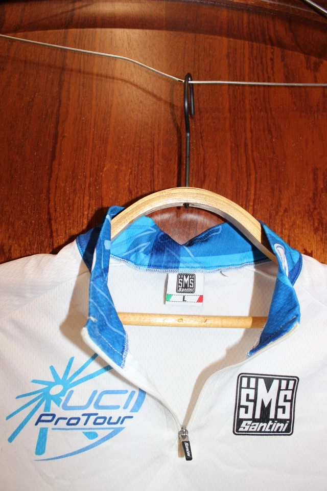 Vintage 2006 SMS Santini Uci Pro Tour White Leader Cycling jersey shirt - size L - Image 3 of 4