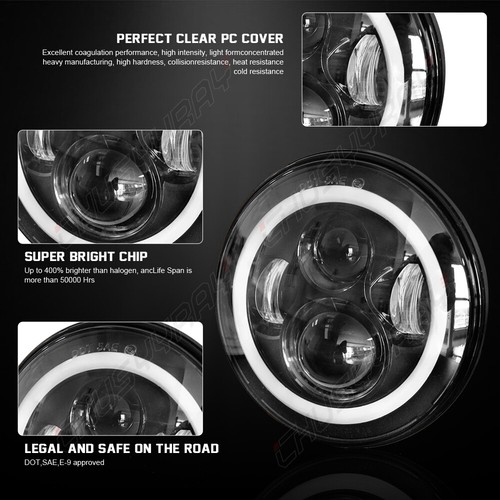 4PCS 5.75" 5-3/4" Round Led Headlights for GMC C15/C1500 Pickup C2500 Suburban - Picture 6 of 11