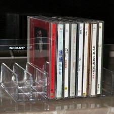 Clear Acrylic CD/DVD Display Rack Storage Box Vinyl Record Stand