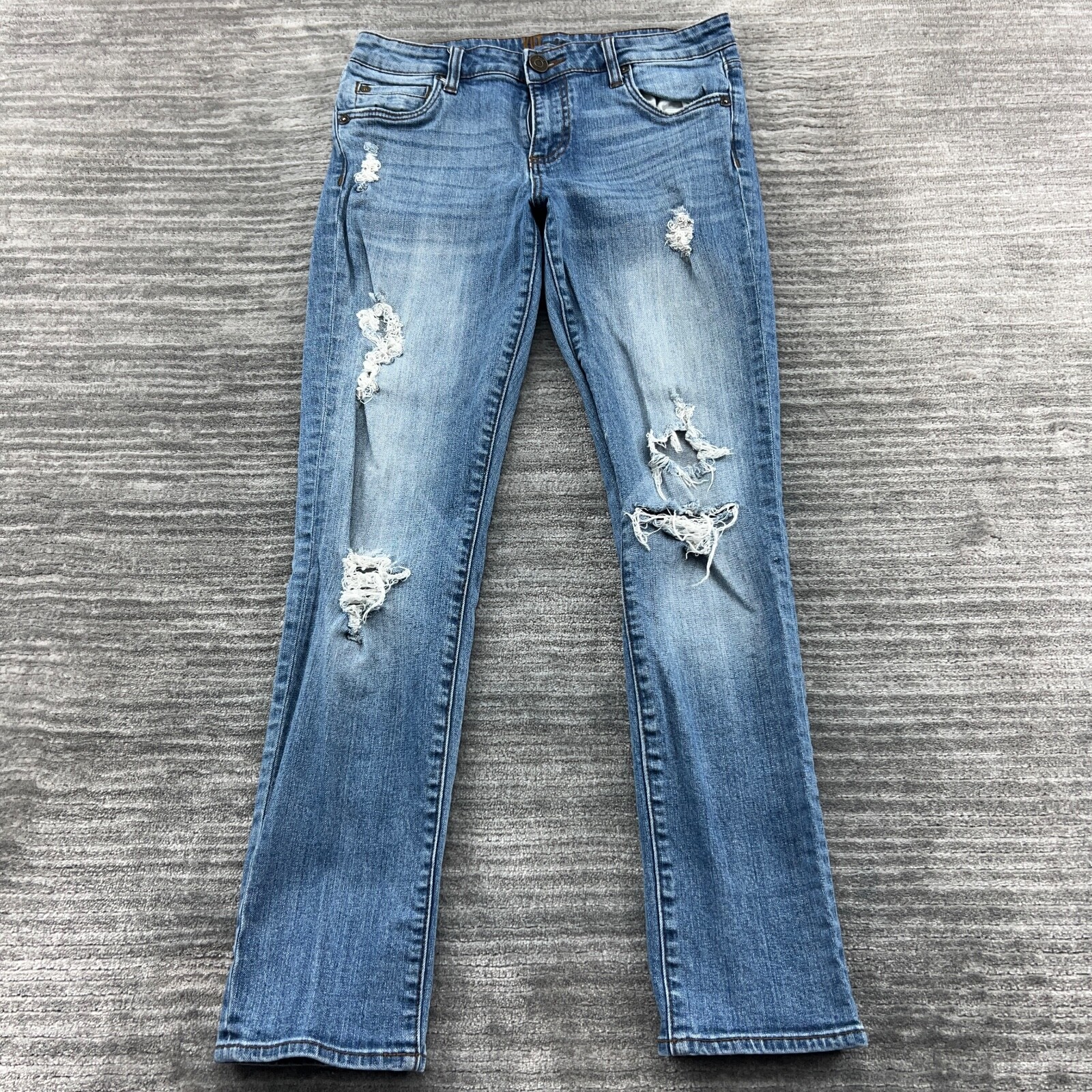 KUT From The Kloth Jeans Size 6 Womens Straight Low Rise Medium Wash Blue Denim