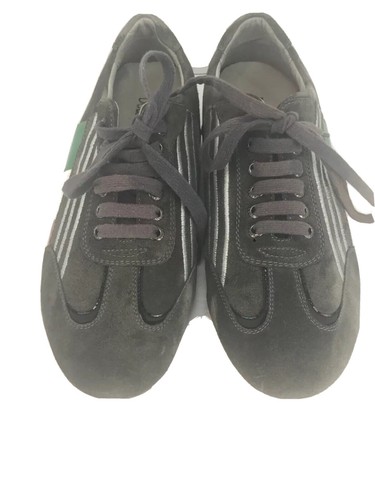 Dolce & Gabbana Gray Suede Low Top Sneakers Unisex Sz 9.5 Pre-Owned - Picture 2 of 12