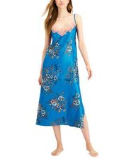 INC International Concepts Women's Lace-Trim Slip Dress Nightgown Spray Floral
