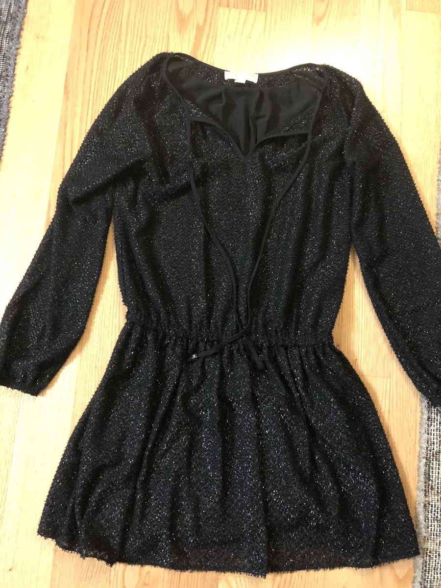 Michael kors long online sleeve black dress