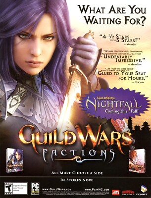 Guild Wars Factions PC Game 2006 Promo Ad Art Print Wall Poster RPG (C) - Glossy