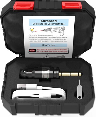 Dual Function Laser Training Cartridge for Cal .22LR - Boresighter & Dry Fire