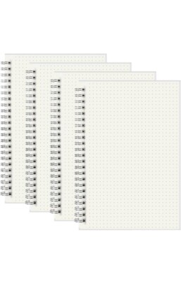  4 WINSAFE DOT GRID NOTIZBUCH SPIRALFORMAT A5 GEPUNKTETES PAPIER 80 BLATT/160 SEITEN