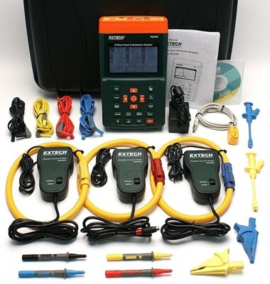 Extech PQ3350-3 (3000A 3-Phasen Power Quality & Oberschwingungen Analysator