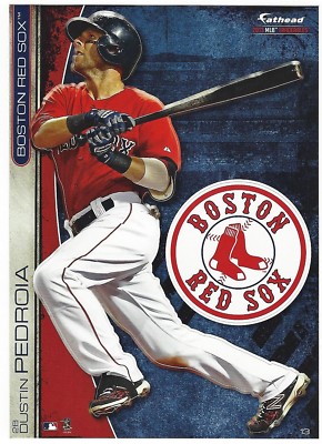 DUSTIN PEDROIA BOSTON RED SOX FATHEAD TRADEABLES REMOVABLE STICKER LOGO 2013 #13