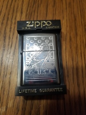 Zippo Lighter 1995 Eagle USA. New Old Stock. Very Nice Condition. Q2. America