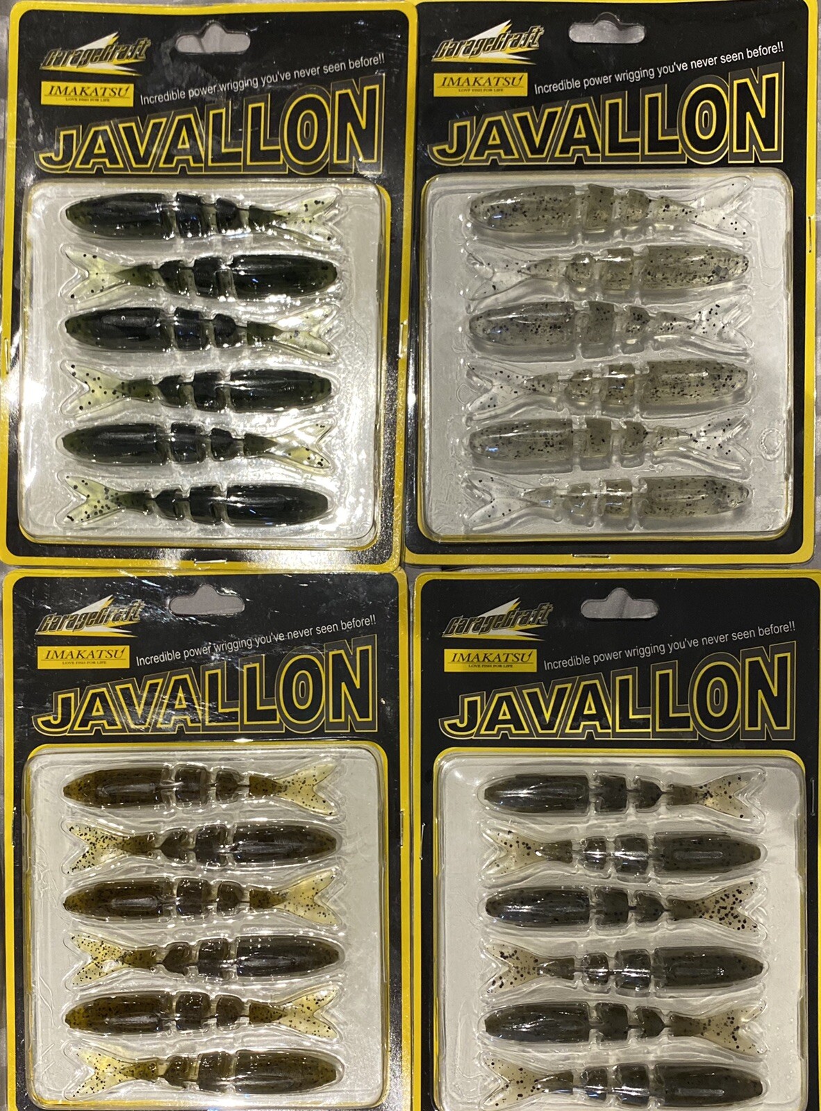 4 X IMAKATSU Javallon 90mm Soft Plastic Jointed Swimbait SALE🚨Lures 🐟💦💦japan - Image 1